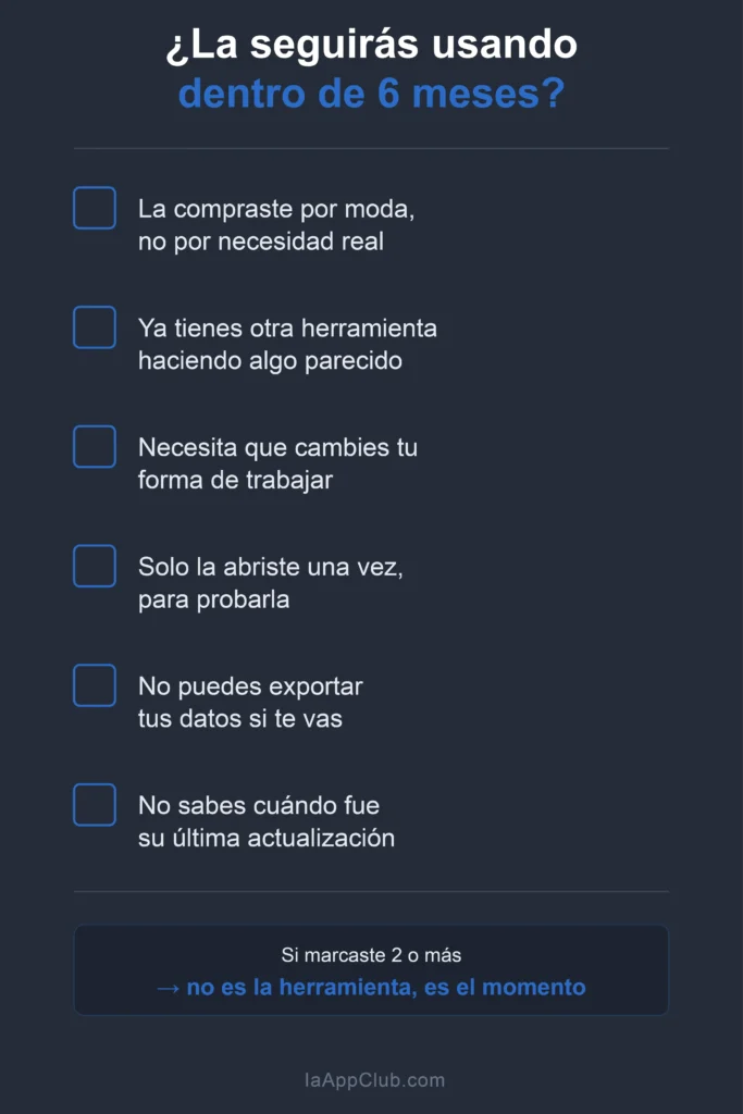 checklist para saber si una herramienta de ia merece la pena
