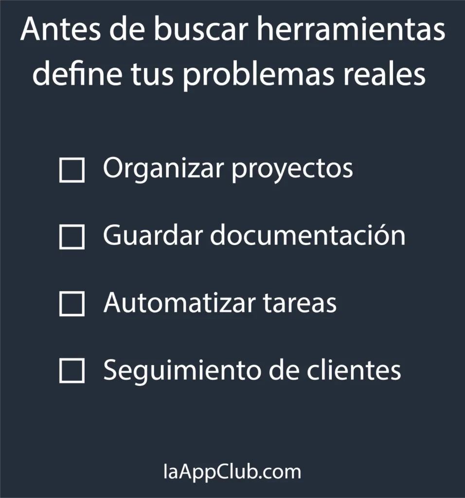 Lista de necesidades antes de elegir herramientas SaaS